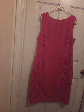 Adrianna Papell  Lace Trim Sheath dressSize 14